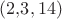$(2{,}3,14)$ $(2{,}3,14)$