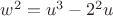 $w^2=u^3-2^2{u}$