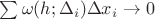 $\sum \omega(h; \Delta_i) \Delta x_i \to 0$