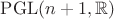 $\mathrm{PGL}(n + 1, \mathbb R)$