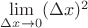 $\lim\limits_{\Delta x \to 0}(\Delta x)^2$ $\lim\limits_{\Delta x \to 0}(\Delta x)^2$