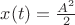 $x(t)=\frac {A^2}{2}$