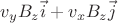 $v_y B_z \vec i + v_x B_z \vec j$