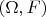 $(\Omega, F)$