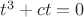 $\[{t^3} + ct = 0\]$