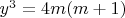 $y^3=4m(m+1)$