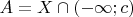 $A=X\cap (-\infty; c)$