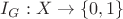 $I_G: X \rightarrow \{0,1\}$
