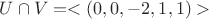 $U\cap V = <(0,0,-2,1,1)>$