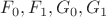 $F_0, F_1, G_0, G_1$