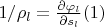$1/\rho_l=\frac{\partial \varphi_l}{\partial s_l}\eqno(1)$