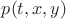 $p(t,x,y)$