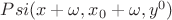 $Psi(x+\omega,x_0+\omega,y^0) $ $Psi(x+\omega,x_0+\omega,y^0) $