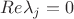 $Re \lambda_j= 0$