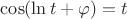 $\cos(\ln t+\varphi)=t$