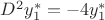 $D^2y_1^*=-4y_1^*$