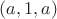 $(a,1,a)$