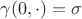 $\gamma(0, \cdot) = \sigma$
