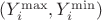 $(Y^{\max}_i, Y^{\min}_i)$