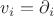 $v_i=\partial_i$