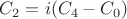 $C_2=i(C_4-C_0)$