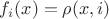$f_i(x)=\rho(x,i)$