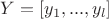$Y=[y_1,...,y_l]$