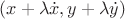 $(x+\lambda\dot x , y + \lambda \dot y)$