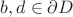 $b, d\in \partial D$