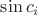$\sin c_i$