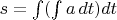 $s=\int(\int a\,dt)dt$