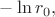 $-\ln r_0,$ $-\ln r_0,$