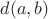 $d(a,b)$