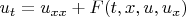 $u_t = u_{xx} + F(t,x,u,u_x)$