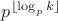 $p^{\lfloor \log_p k \rfloor}$