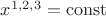 $x^{1,2,3}=\operatorname{const}$