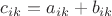 $c_{ik}=a_{ik}+b_{ik}$