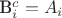 B_i ^c = A_i
