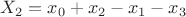 $X_2 = x_0 + x_2 - x_1 - x_3$