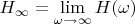 $H_{\infty}=\lim\limits_{\omega\to\infty}H(\omega)$