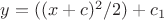 $y=((x+c)^{2} /2)+c_1$