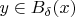 $y\in B_\delta(x)$