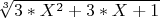 $\sqrt[3]{3*X^2+3*X+1}$