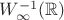 $W^{-1}_\infty(\mathbb R)$