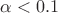 $\alpha<0.1$