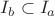 $I_b\subset I_a$