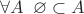$\forall A \enspace \varnothing \subset A$
