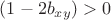 $(1-2b_{xy}) > 0$