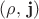 $(\rho, \, \mathbf{j})$