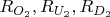 $R_{O_{2}}, R_{U_{2}}, R_{D_{2}}$
